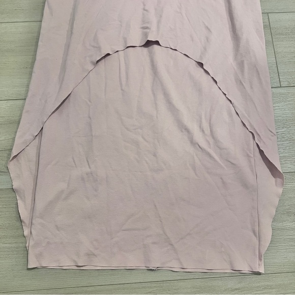 COS Circle Cut Layer Knit Mini Dress Size XS Extra Small Pink Travel Easy Fit - Picture 4 of 12